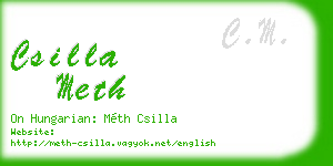 csilla meth business card